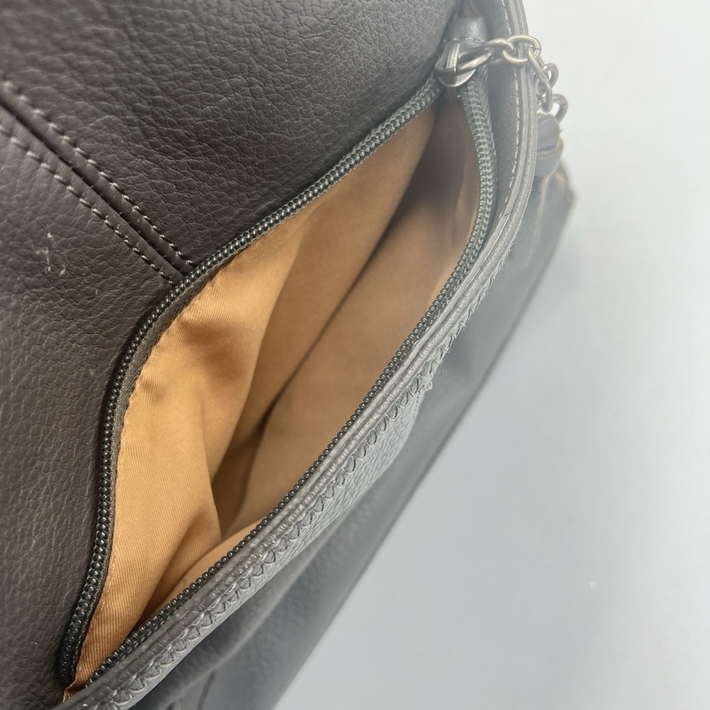 THE SAK Lucia pebbled leather women's crossbody bag -Dark Grey - Picture 6 of 9